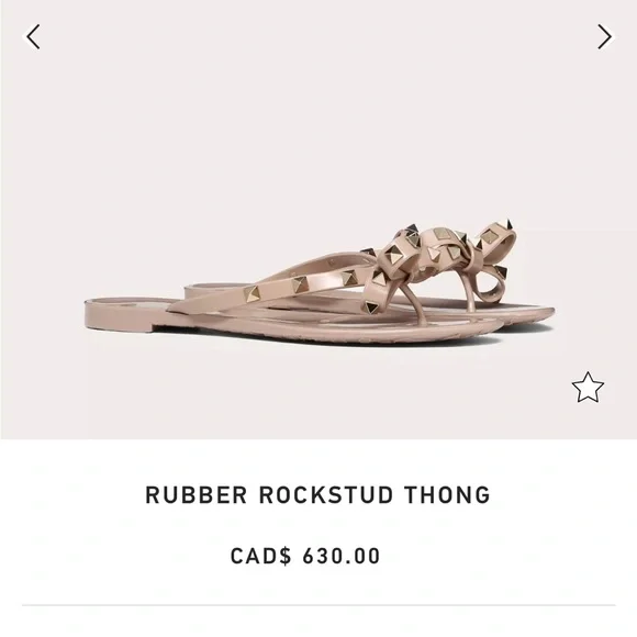 VALENTINO RUBBER ROCKSTUD THONG - Picture 5 of 8